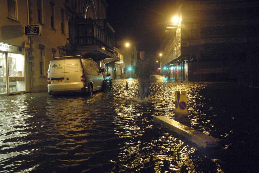 Gloucester Street was completely flooded