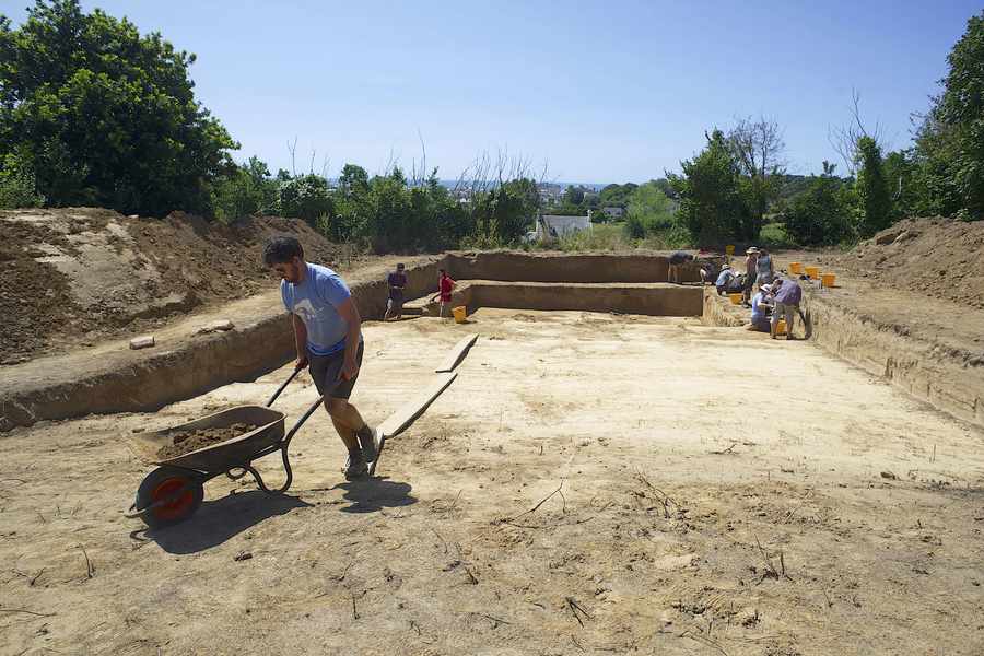 An archaeological dig at Les Varines this year