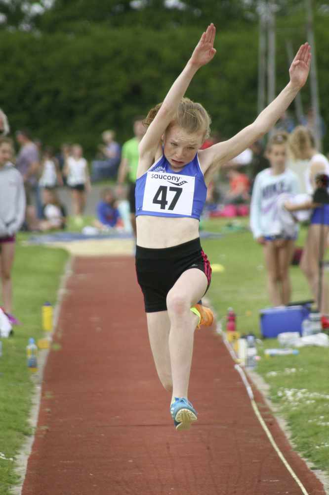 Lucy Woodward won silver in the U13 girls' long jump