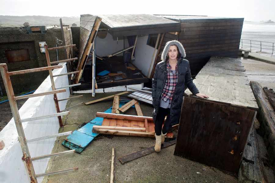 Emma Mackley, owner of the Splash Surf Centre, which was almost destroyed in February 2014
