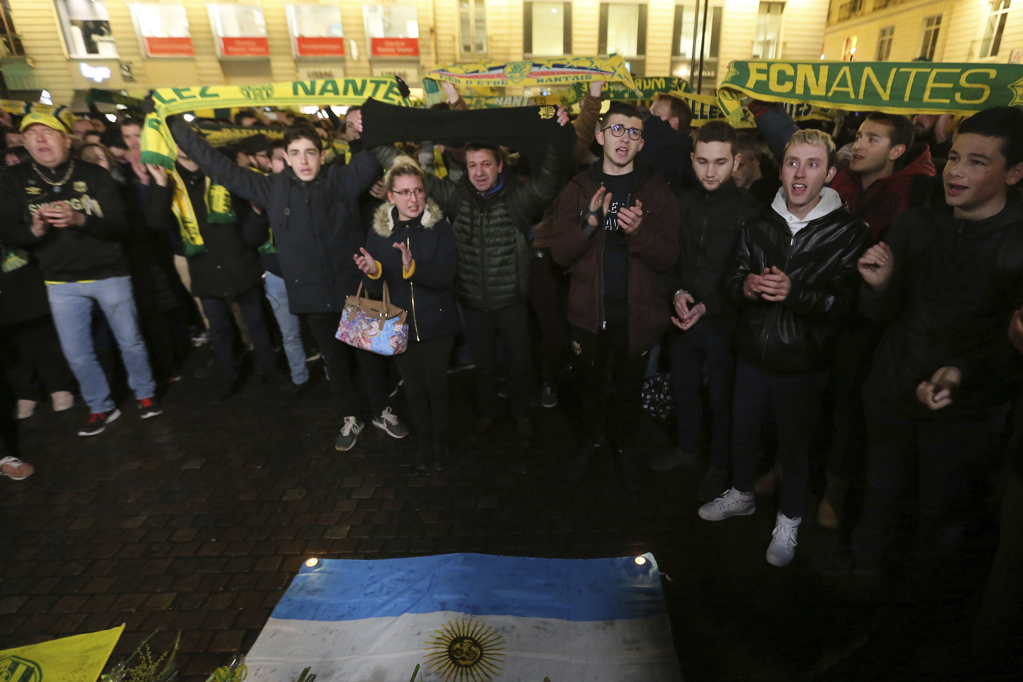 Supporters gather to pay tribute to Argentinian footballer Emiliano Sala     Picture: AP Photo/David Vincent
