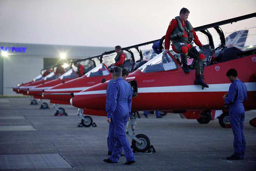 The Red Arrows are the star turn of the International Air Display