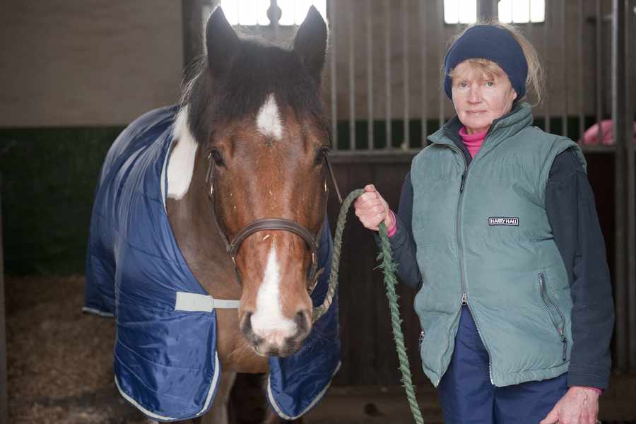 Angela Mitchell with her horse Star, who was attacked by a rottweiler