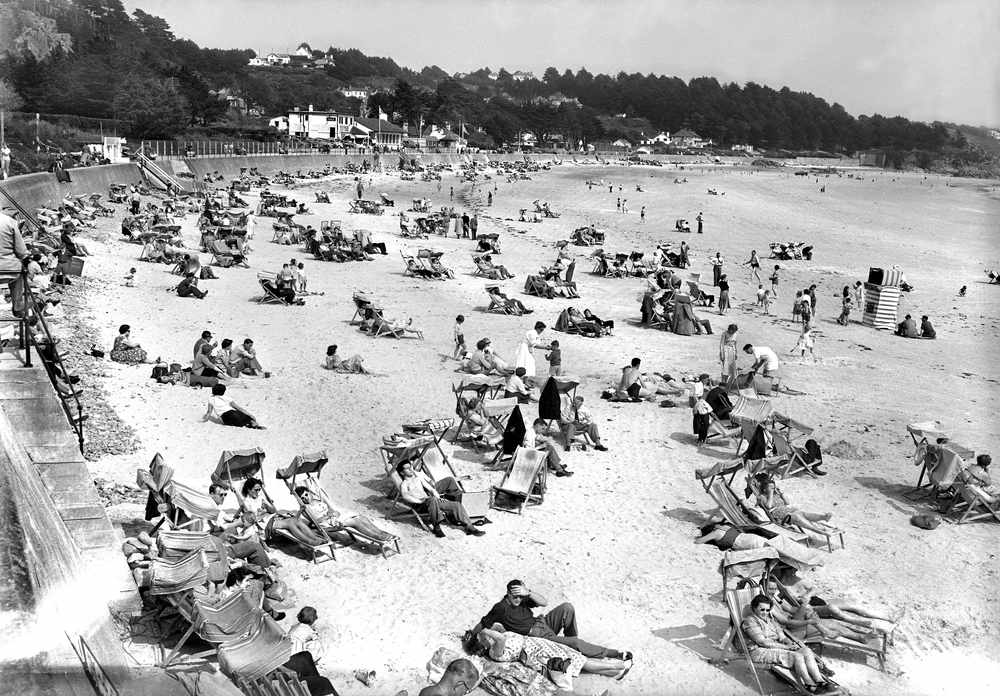 St Brelade's Bay has always been popular with tourists, including in the 1950s