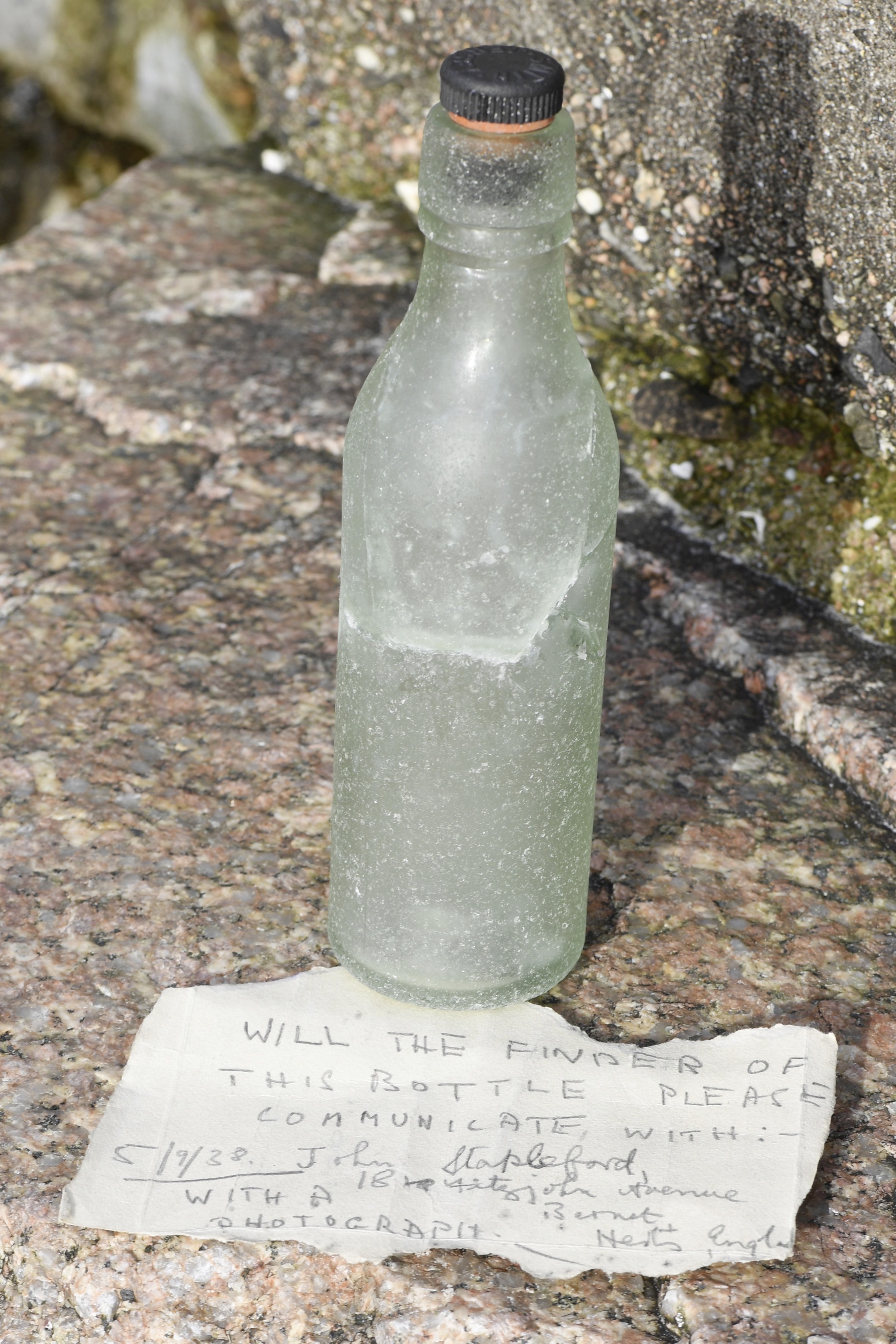 The message in a bottle    Picture: DAVID FERGUSON. (27208066)