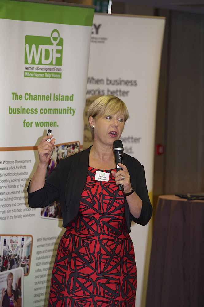 Michelle Johanssen speaking at the Women's Development Forum