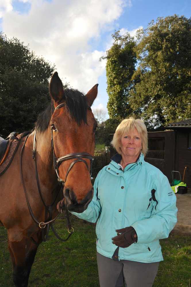 Julie Settle with her horse