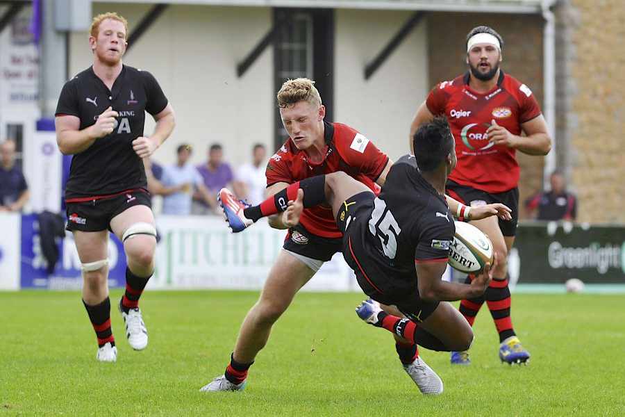Winger Tom Howe was among Jersey's top performers once again, both in attack and defence