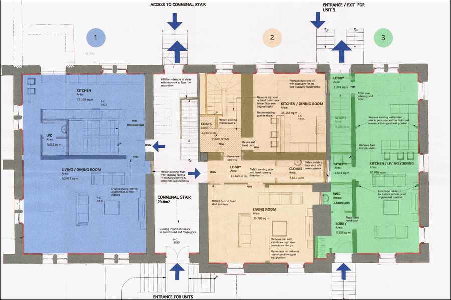 Plans for some of the proposed flats