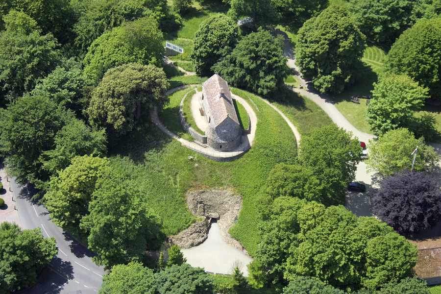 An aerial view of the Neolitihc Tomb