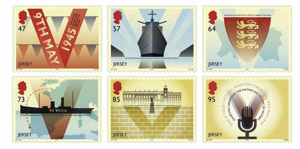 The stamps being issued for the 70th anniversary of Liberation