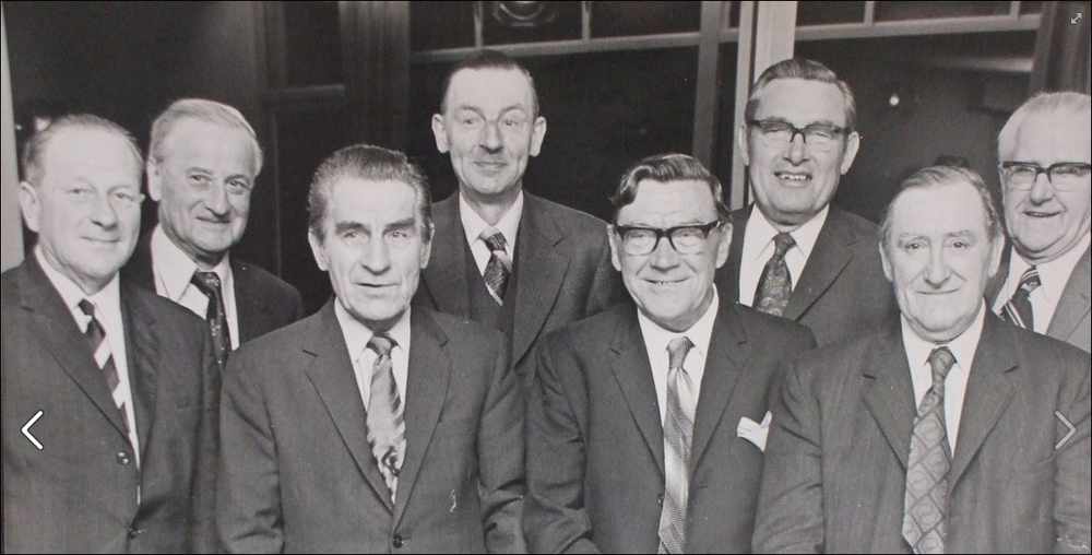An Occupation photo, with Bill Symes, Harold Le Druillenec, Hubert Lanyon and Frank Falla