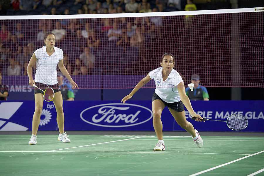 Mariana Agathangelou, pictured playing for Jersey at the Commonwealth Games last year (right), won four gold medals the last time she competed in the Island Games