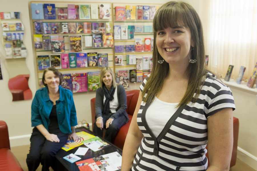 Senior youth worker Vicki Twohig (front) pictured at the YES Project in 2009 with sessional workers Angela Charles and Sue Fernandes