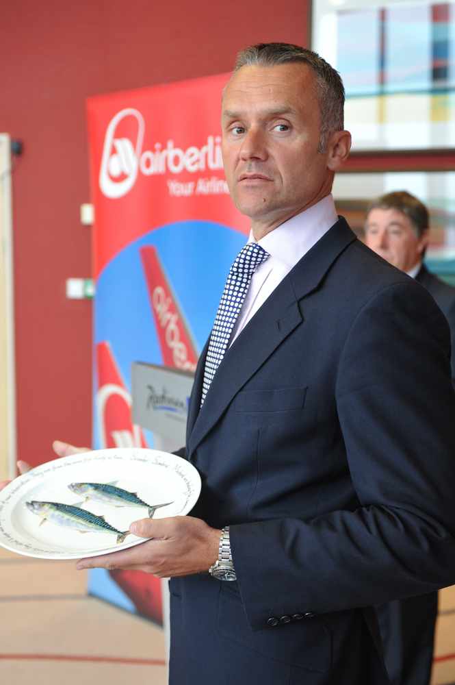 Air Berlin's Titus Johnson at the launch of the airline's new Jersey routes in 2009