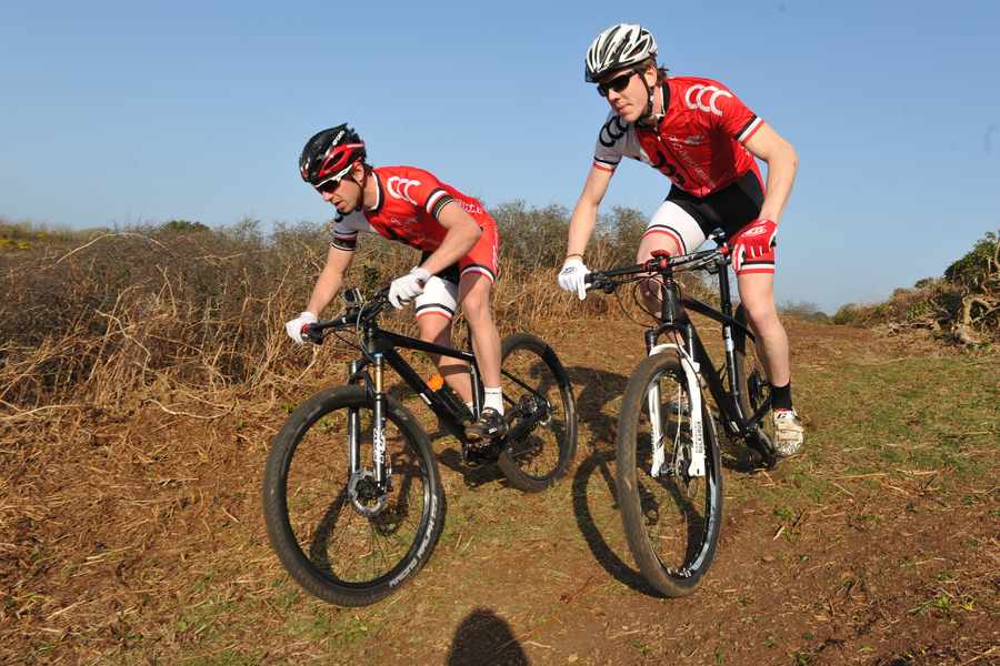 Both James Patterson, left, and Rhys Hidrio will represent the host Island in the mountain bike events