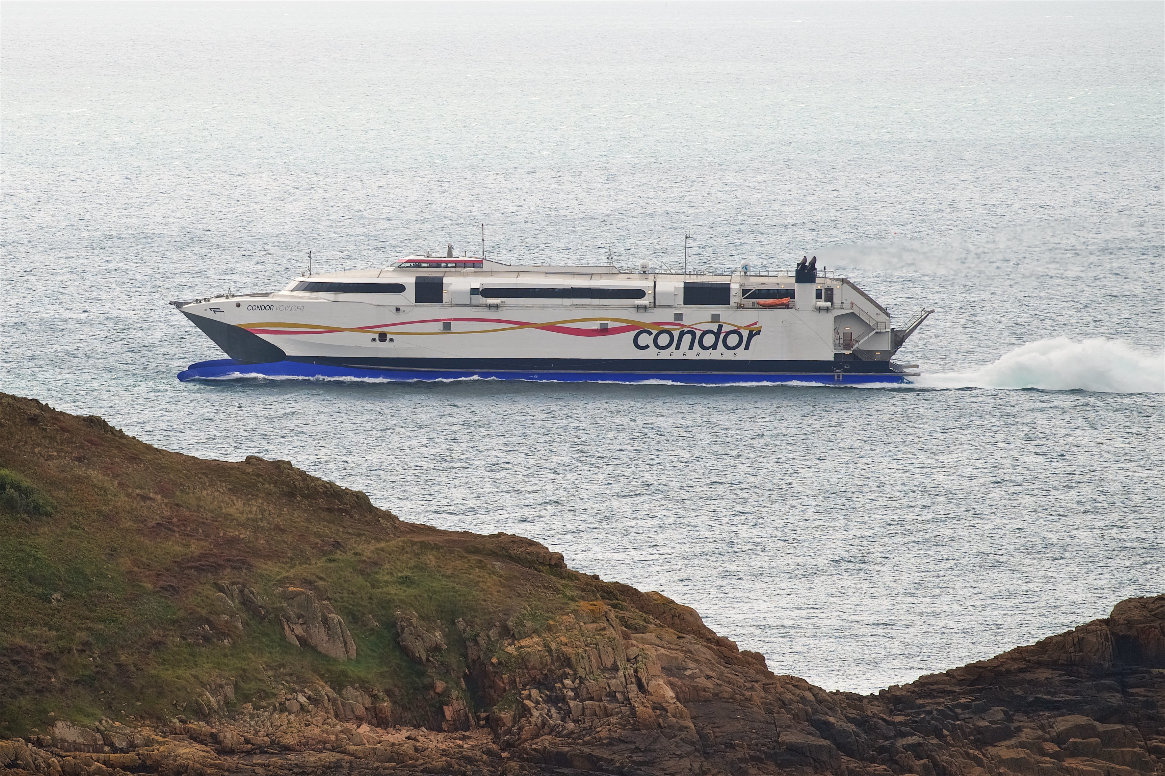 Condor Voyager – the vessel which often plies the route between Jersey and St Malo. Picture: ROB CURRIE. (32224734)