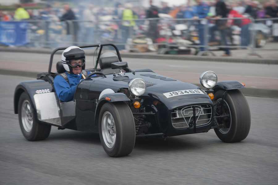 Jimmy Langlois in his Caterham during a sprint on Victoria Avenue