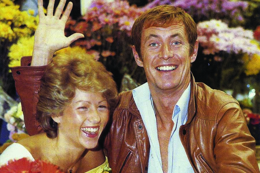 John Nettles as Mr Battle 1982, with his Miss Battle, Kay Butel