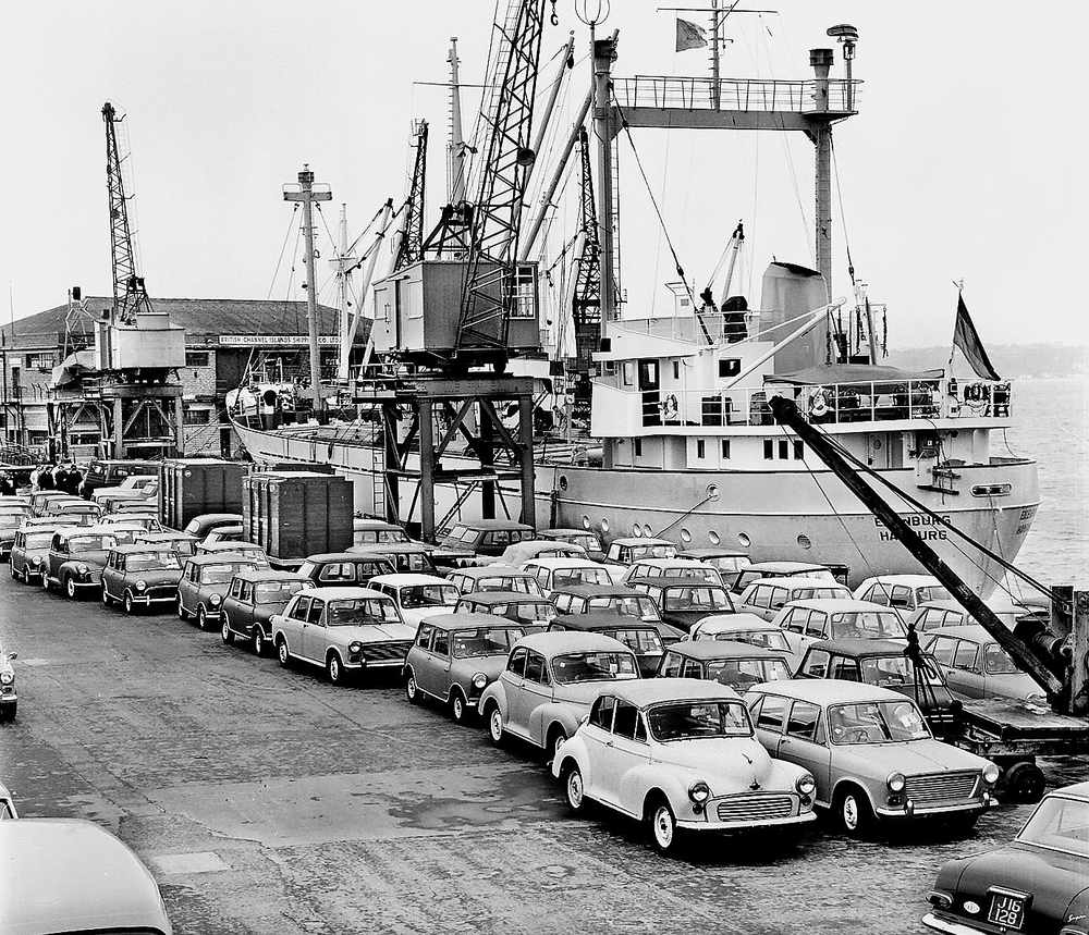 How we were: A huge influx of hire cars arriving in Jersey in 1965 ahead of the summer tourist season