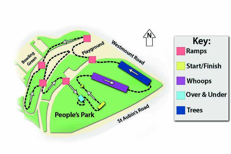 The Jersey 2015 mountain bike criterium course at People's Park