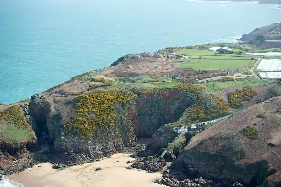 The headland at Plemont is being returned to nature