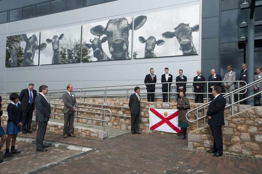 The opening of Jersey Dairy's new factory in 2010