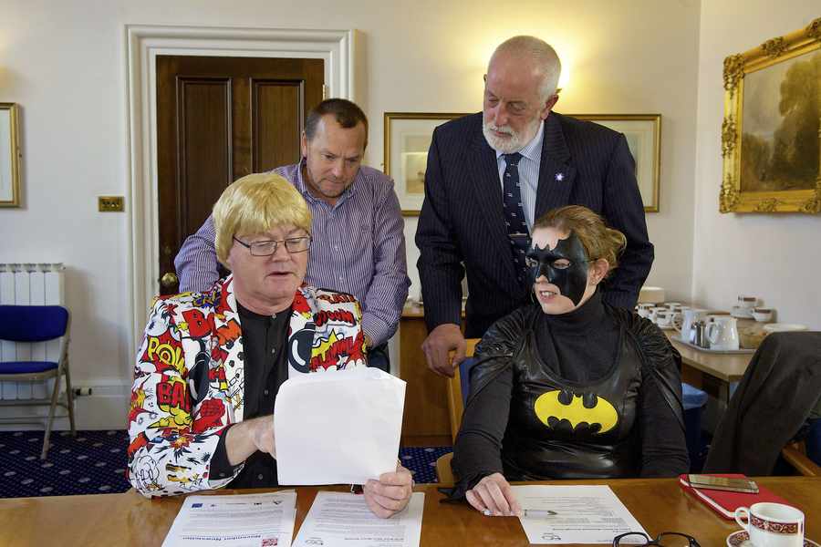 A meeting at the Town Hall took on a slightly different atmosphere