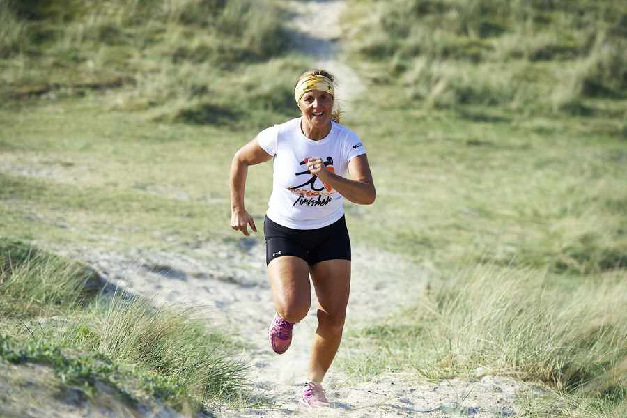 Ana celebrated on her return to Jersey by going for a run – on the sand dunes of St Ouen