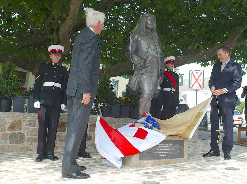 The unveiling of the Sir George Carteret statue