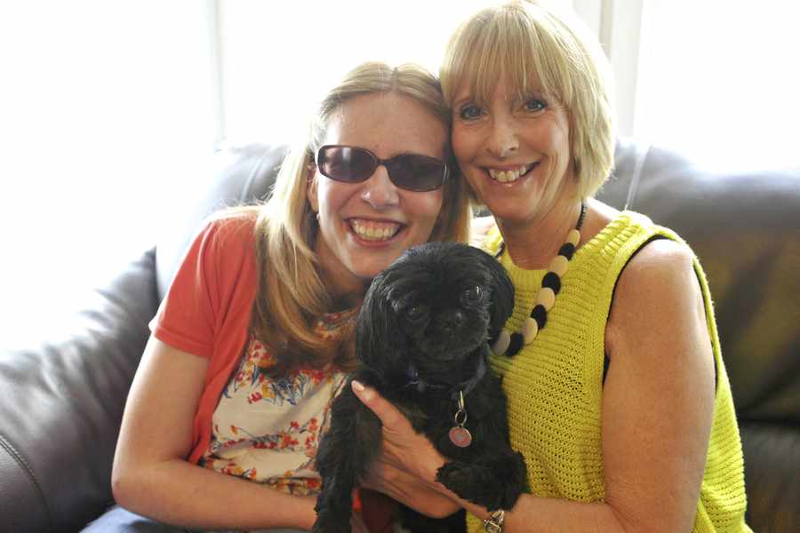 Lesley Bratch with her daughter Tasha (20) and their dog, Tilly