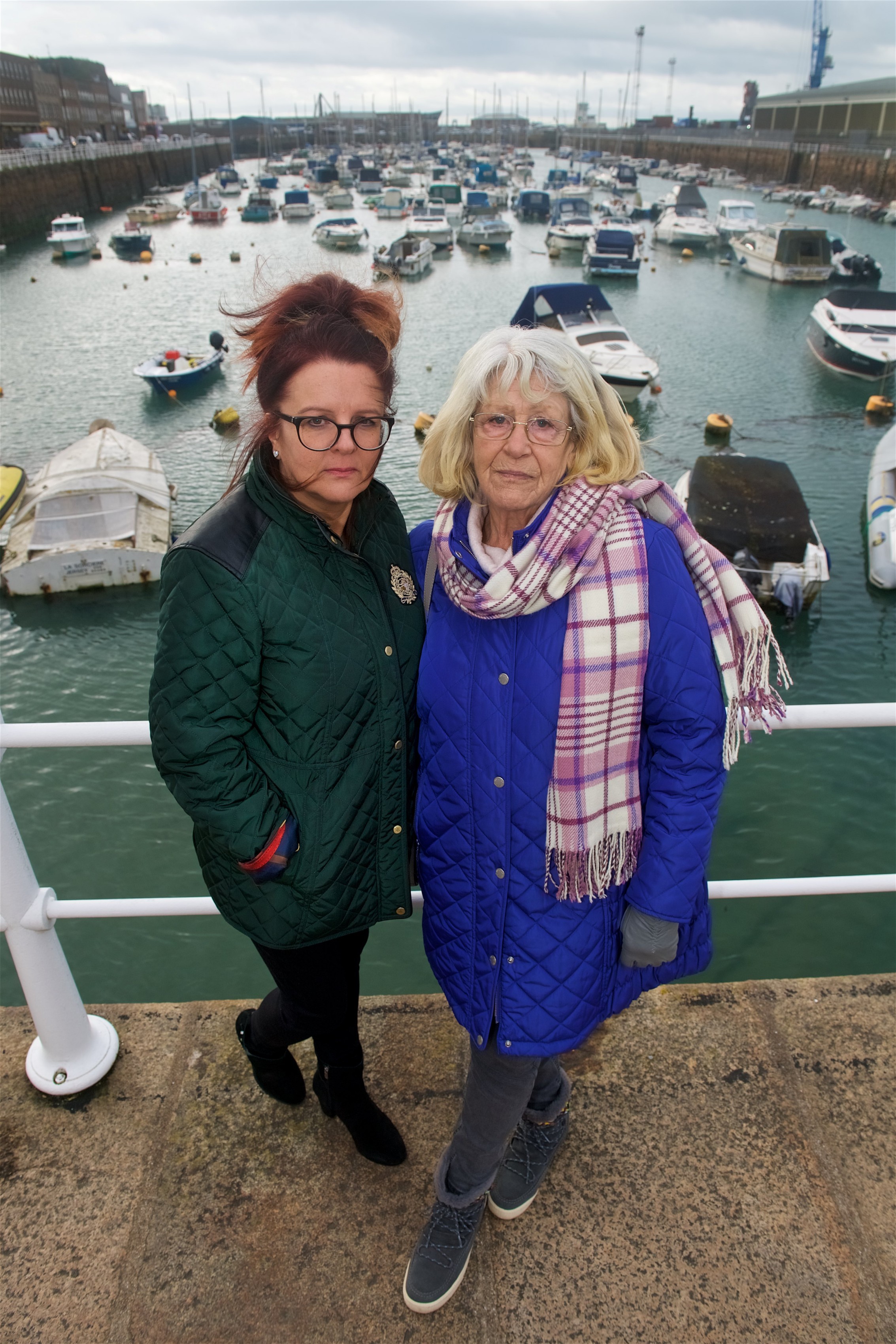 Margaret Jeffery (right) and step daughter Emma Harrison (left) at the Old Harbour. Picture: ROB CURRIE. (30239382)