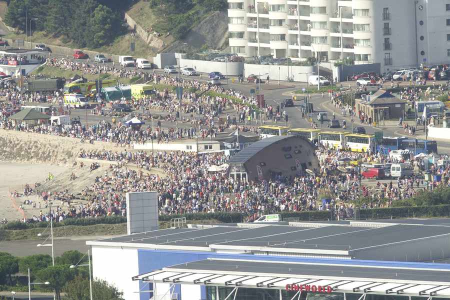 Crowds watching the Jersey International Air Display 2014