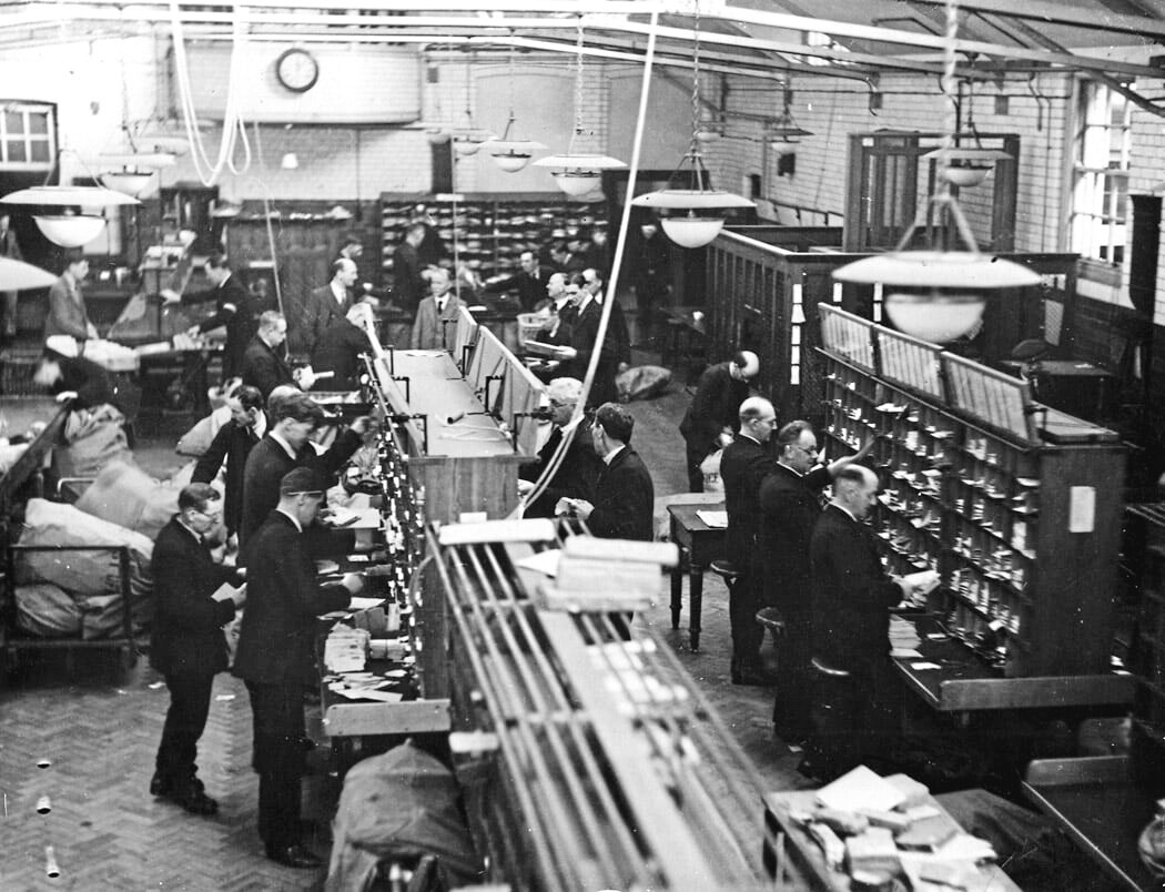 Sorting the mail in the inter-war years at Broad Street (27233390)