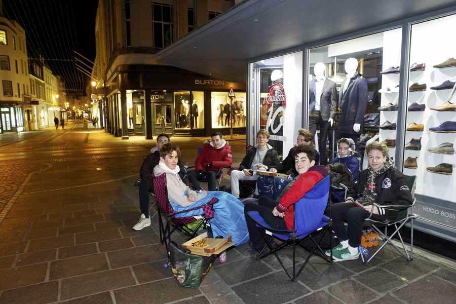 Islanders queuing overnight to get their hands on a pair of the exclusive trainers