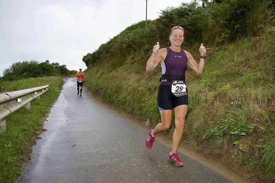 Sam Horsfall taking part in an ultra-marathon last year