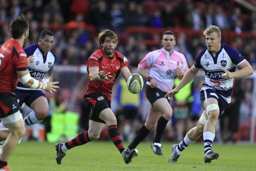 Jonny Bentley was a lively force at No 10 against Bristol's star-studded side