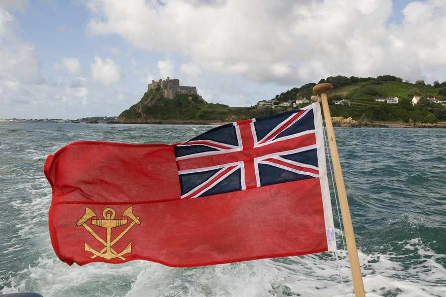 The defaced Red Ensign