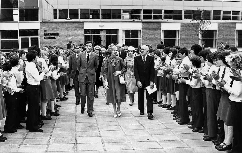 Le Rocquier school was officially opened in 1977 by the Duchess of Kent