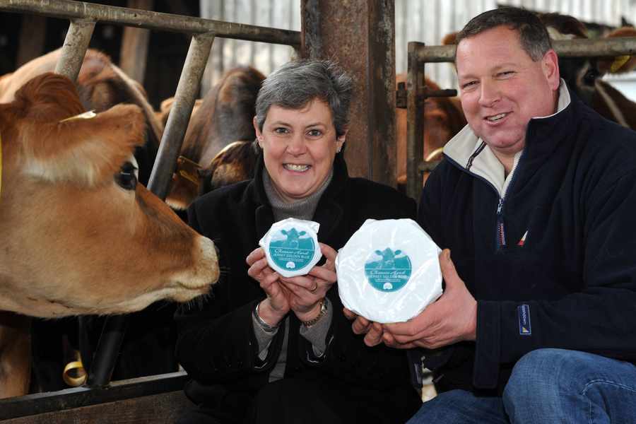 Farmers Julia Quenault and Darren Quenault created an award-winning blue cheese with milk from Jersey cows