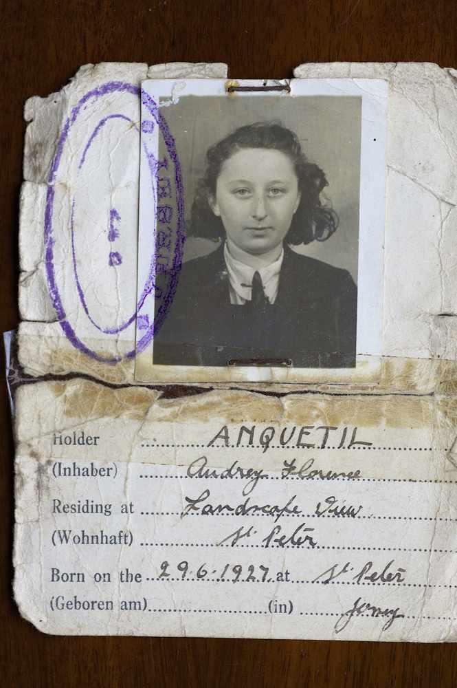 An Islander's registration card from the Occupation