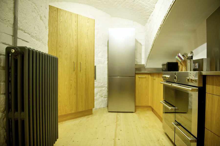 The kitchen inside the tower