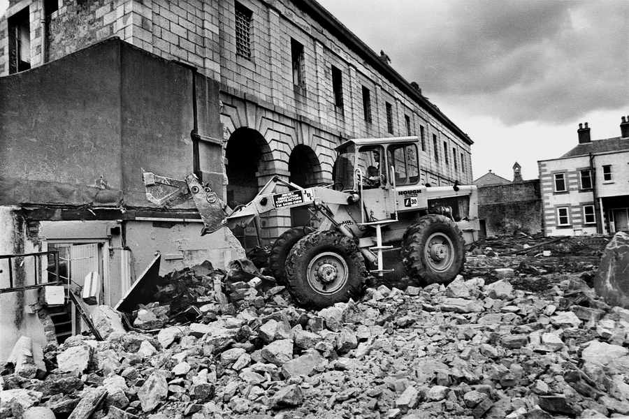 The demolition of Newgate prison in 1975
