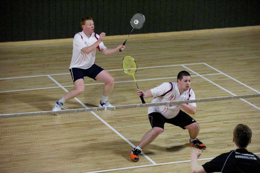 Jon Southern, left, and Colin Hardwidge won their men's doubles tie 21-9, 21-10 Picture: ROB CURRIE