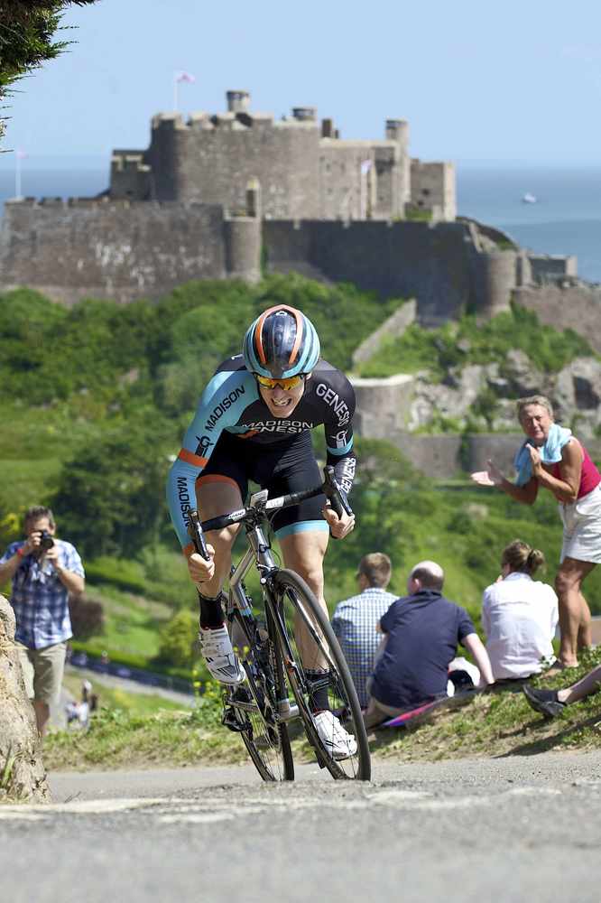 Tobyn Horton, pictured competing in Jersey for Madison Genesis last year. Picture: ROB CURRIE