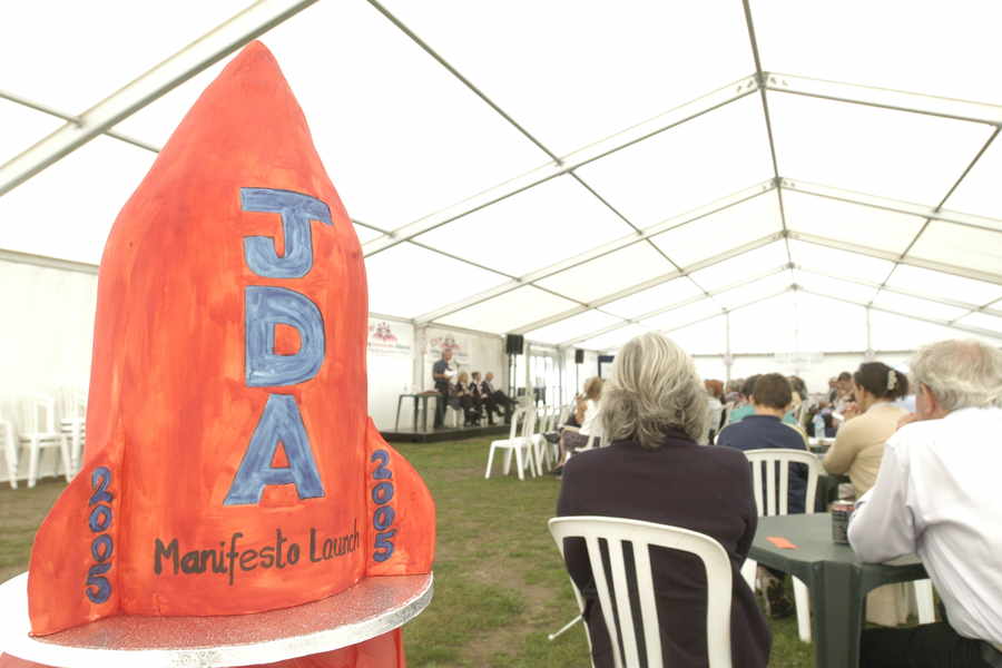 The JDA manifesto launch in People's Park, 2005