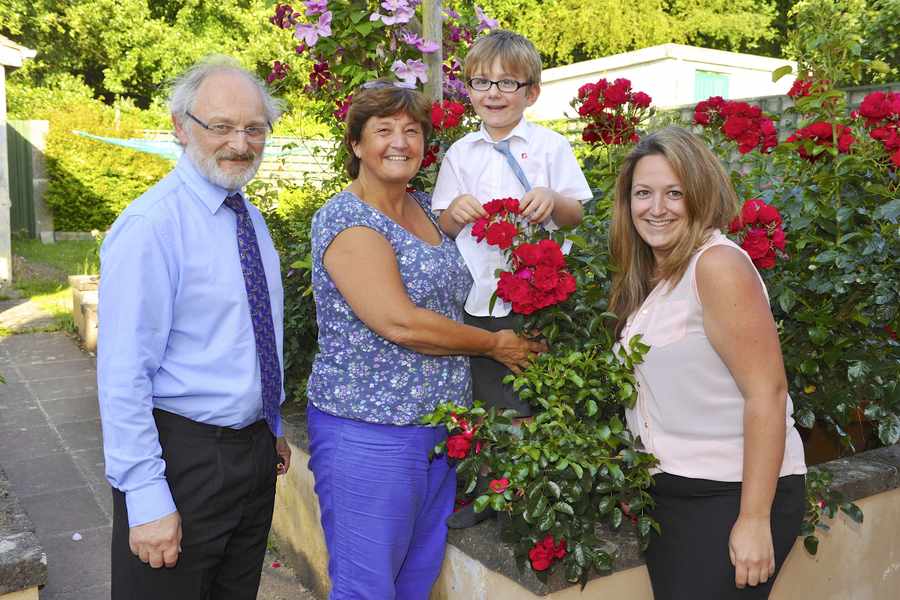 David and Julie Duhamel, with their daughter Laura and her son Alex