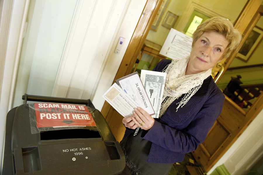 Anne King, executive officer at the Jersey Consumer Council, with one of the collection bins