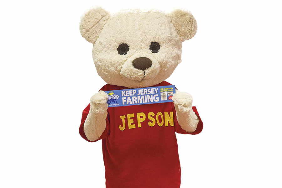 Follow Jepson's lead and pick up one of our Keep Jersey Farming car stickers