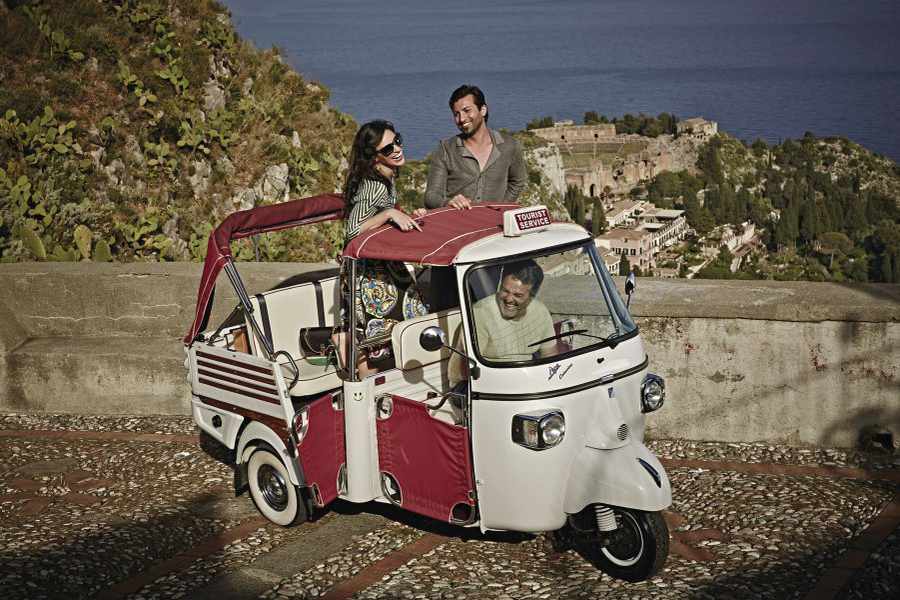 While in Taormina you must catch an ape – an iconic soft-topped, three-wheel 1960 Ape Calessino